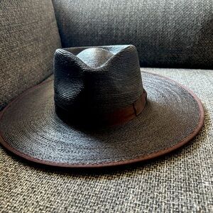 BRIXTON raffia stiff hat